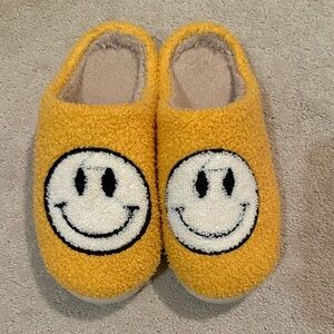 Yellow Smiley Face Kids Slippers